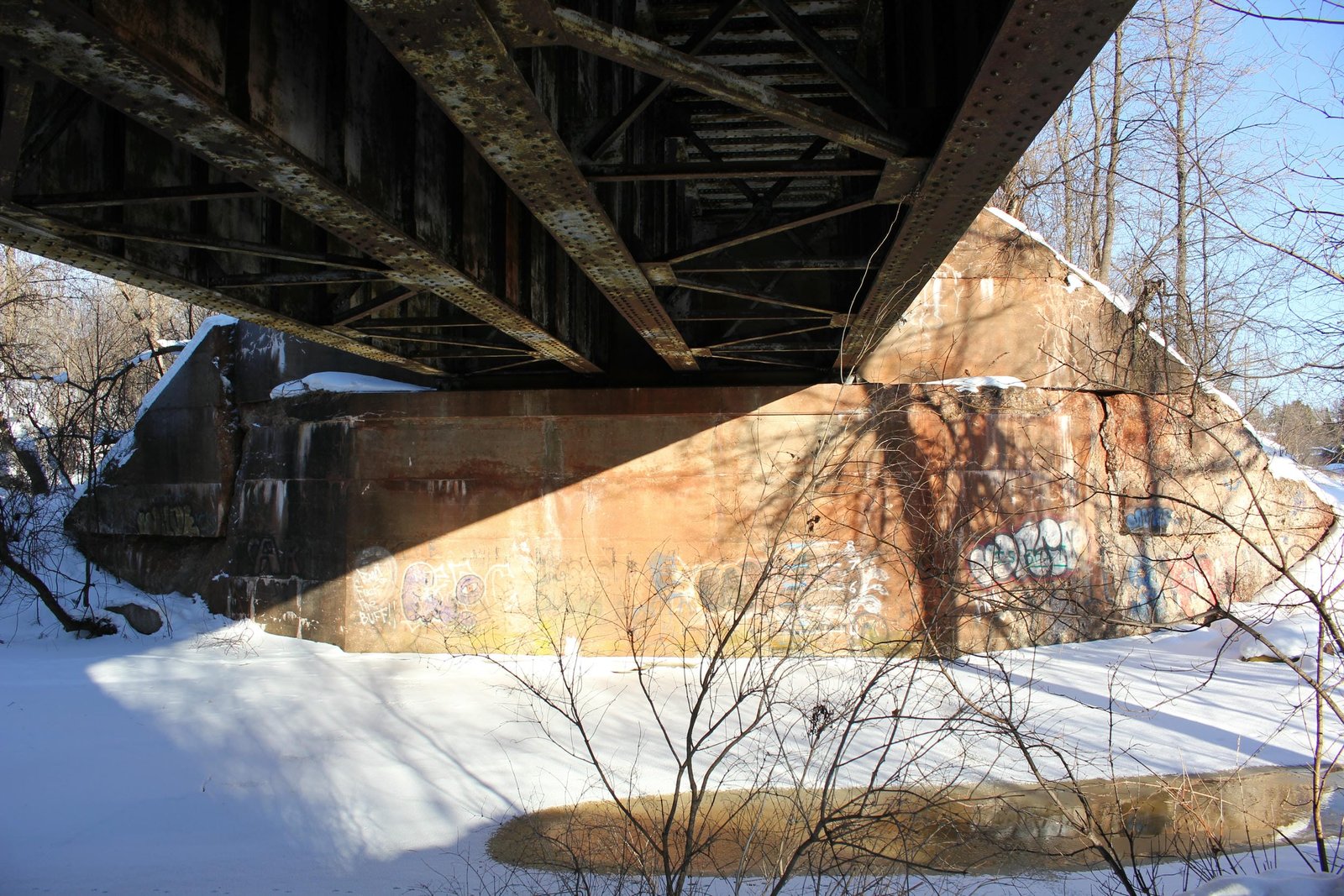 Under bridge